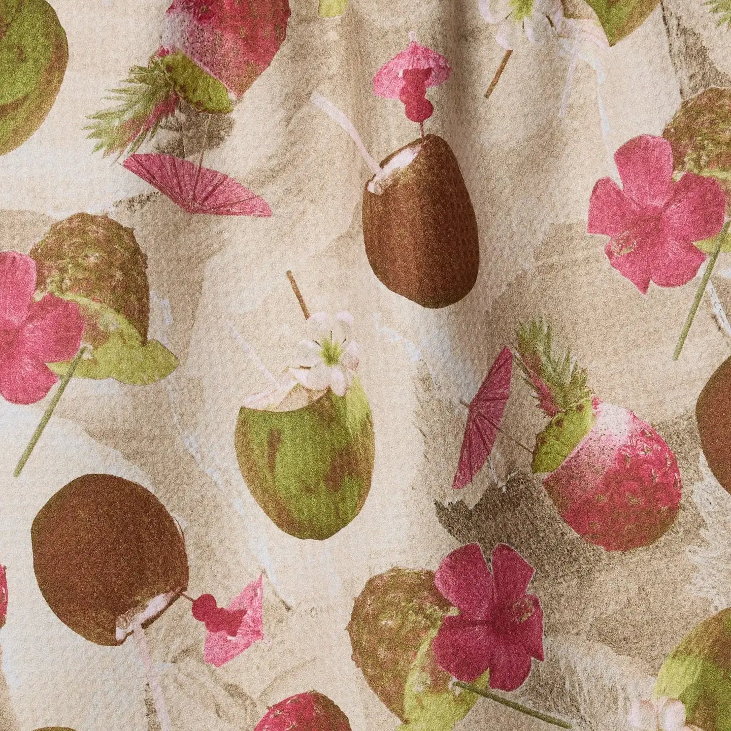 Vintage Tropi Drinks Tea Towel