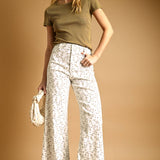 Floral Print Stretched Pants