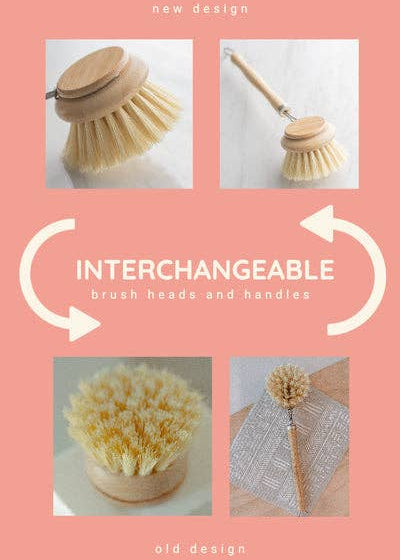 Long Handle Dish Brush with Replaceable Head