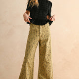 Floral Print Stretched Pants