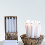 Unscented Short Taper Candles in Box, Set of 12