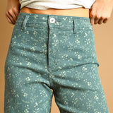 Floral Print Stretched Pants