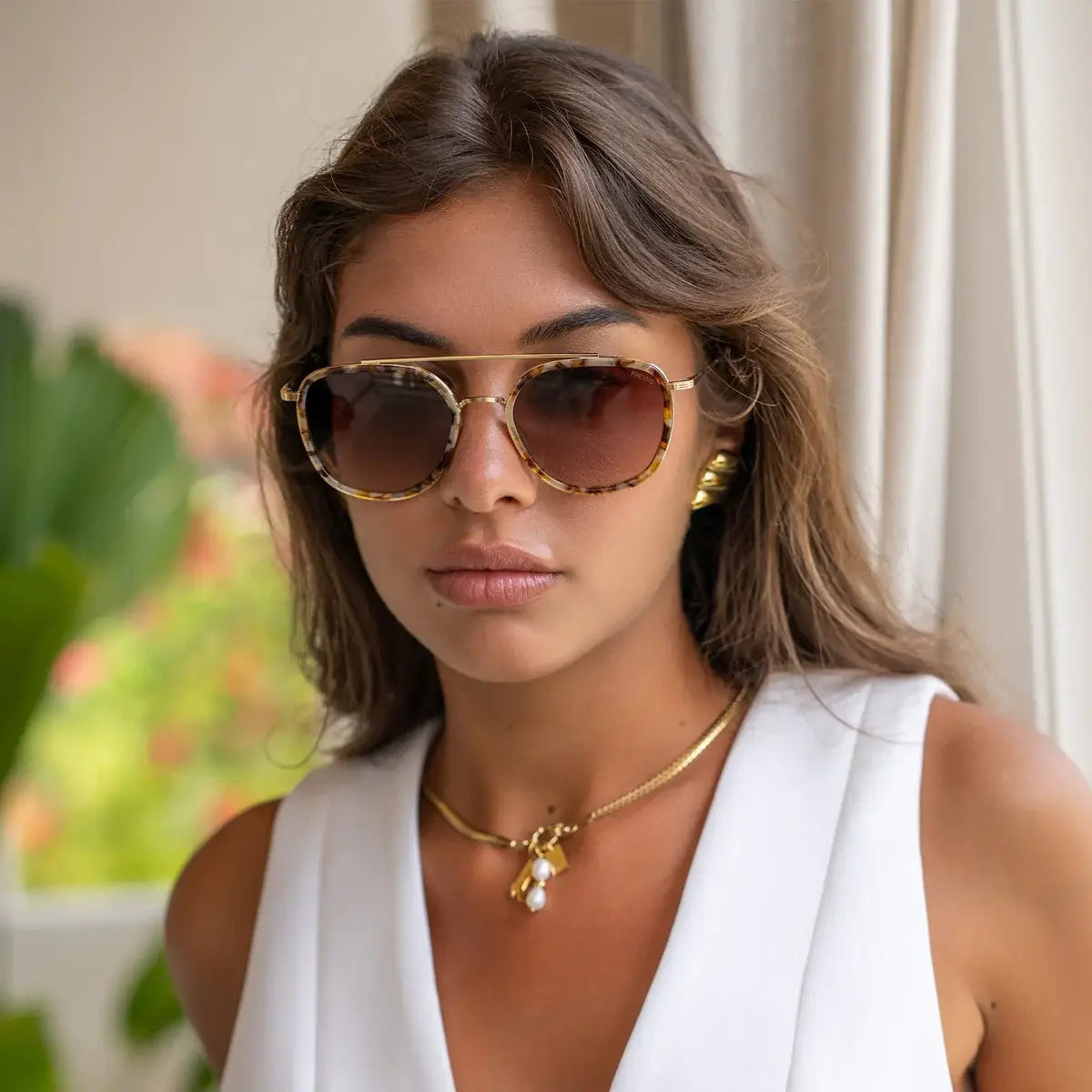 Weston Acetate Round Unisex Sunglasses