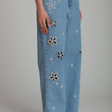 Pearl Fleur Embellished Jean