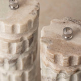 Beatrix Sculpted Marble Salt & Pepper Mills