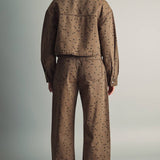 Polka Dot Patterned Barrel Pant