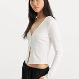 The Rib V Neck Cardigan