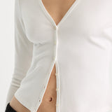 The Rib V Neck Cardigan
