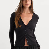 The Rib V Neck Cardigan