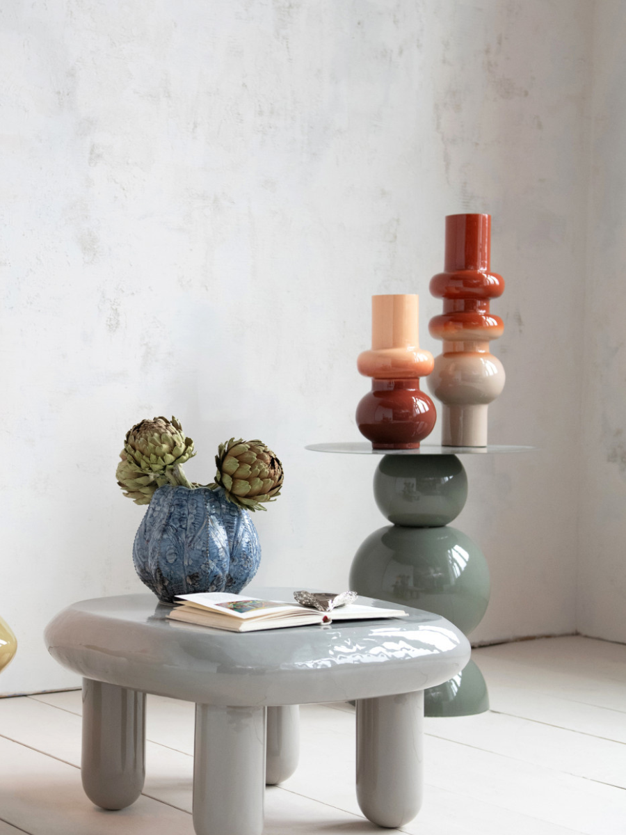 Enameled Metal Indoor/Outdoor Vase