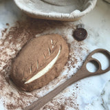 Large Acacia Wood Dough Hook or Dough Whisk