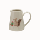 Stoneware Creamer with Holiday Animal
