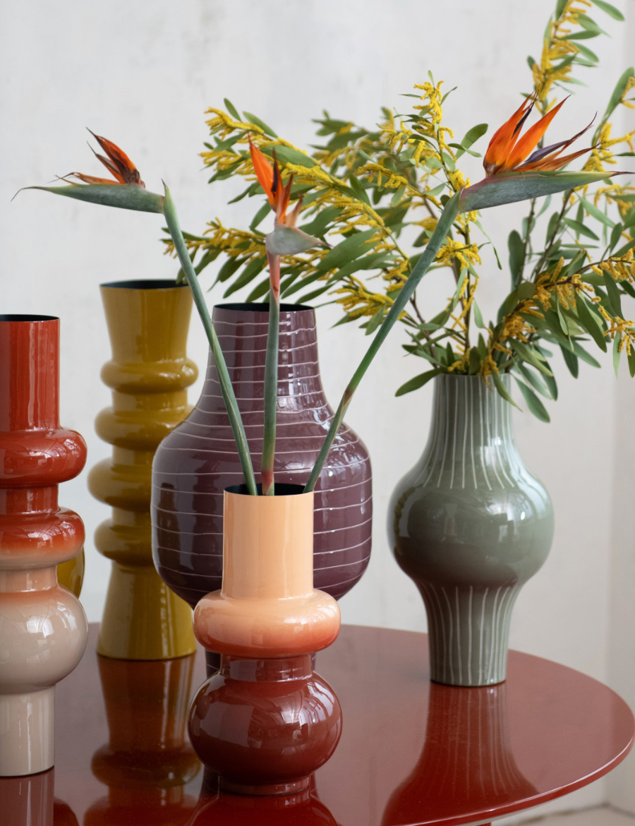 Enameled Metal Indoor/Outdoor Vase