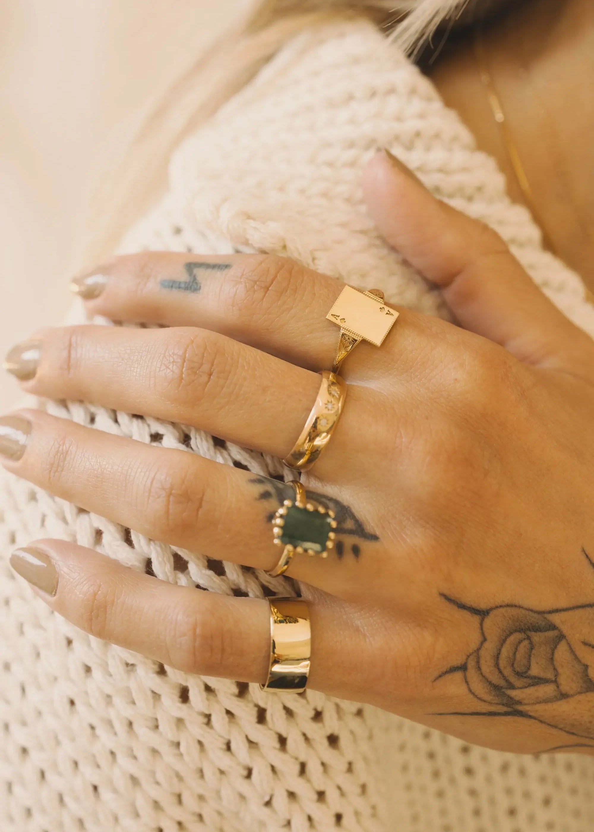 Ramona Ring - Raw Emerald