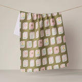 Flower Tiles Tea Towel