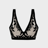 Sheer Flocked Bra