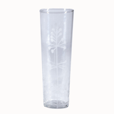 Hand-Blown Drinking Glass with Etched Botanicals
