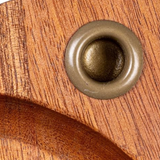 Mango Wood & Metal Taper Holder with Tray