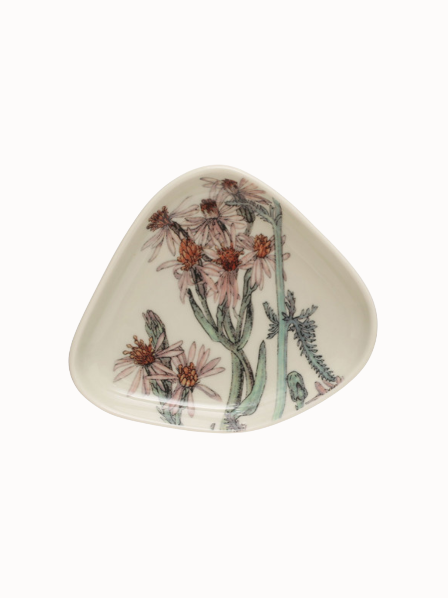 Floral Stoneware Dish