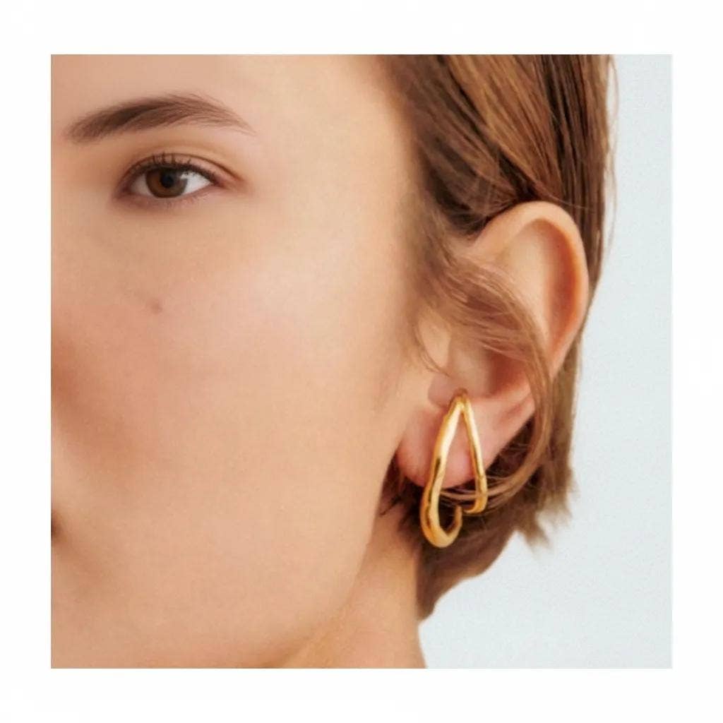 Mon Du double hoop Ear Cuff