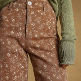 Floral Print Stretched Pants