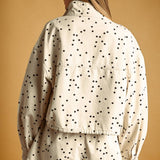 Polka Dot High Neck Jacket