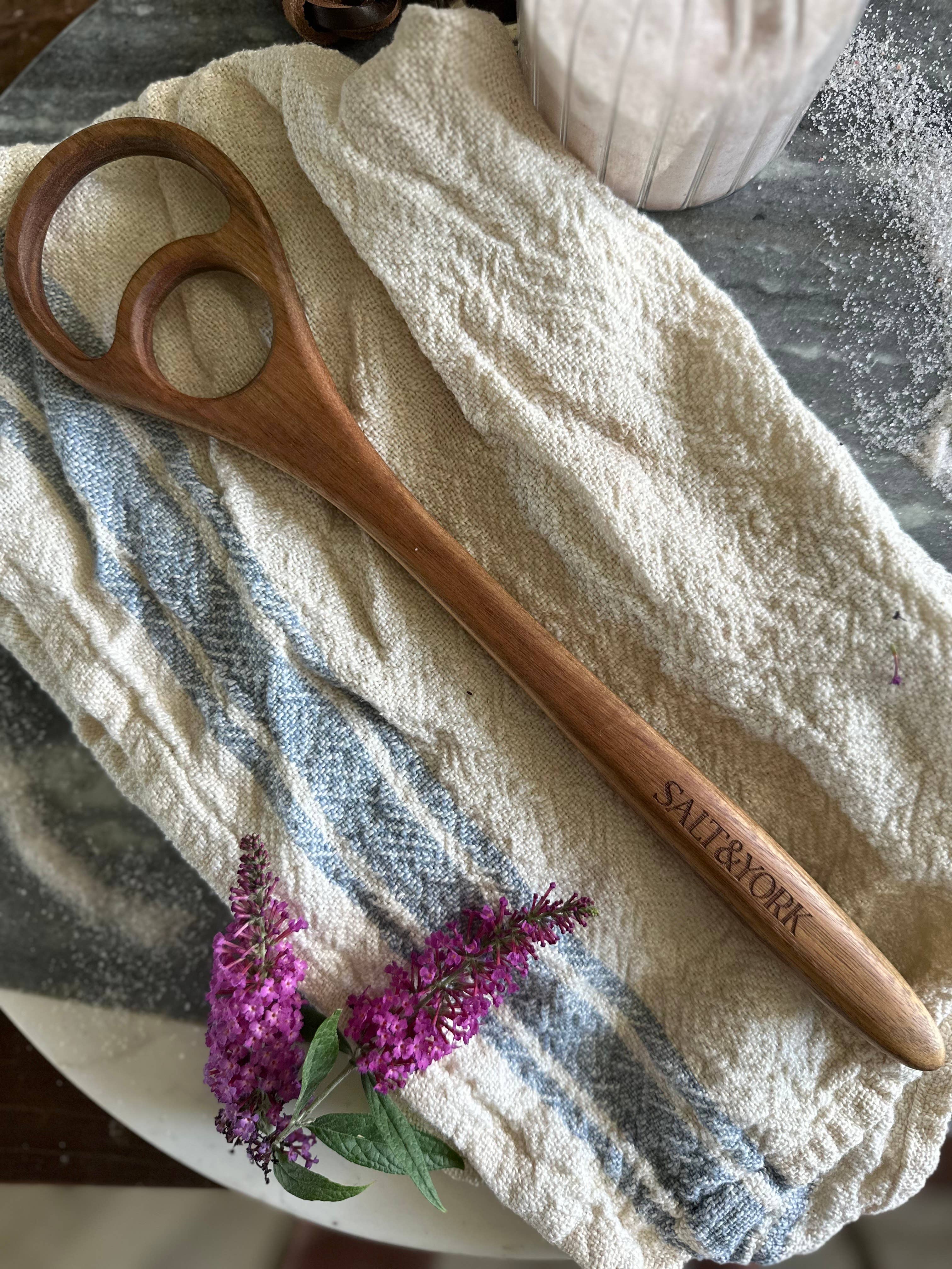 Large Acacia Wood Dough Hook or Dough Whisk
