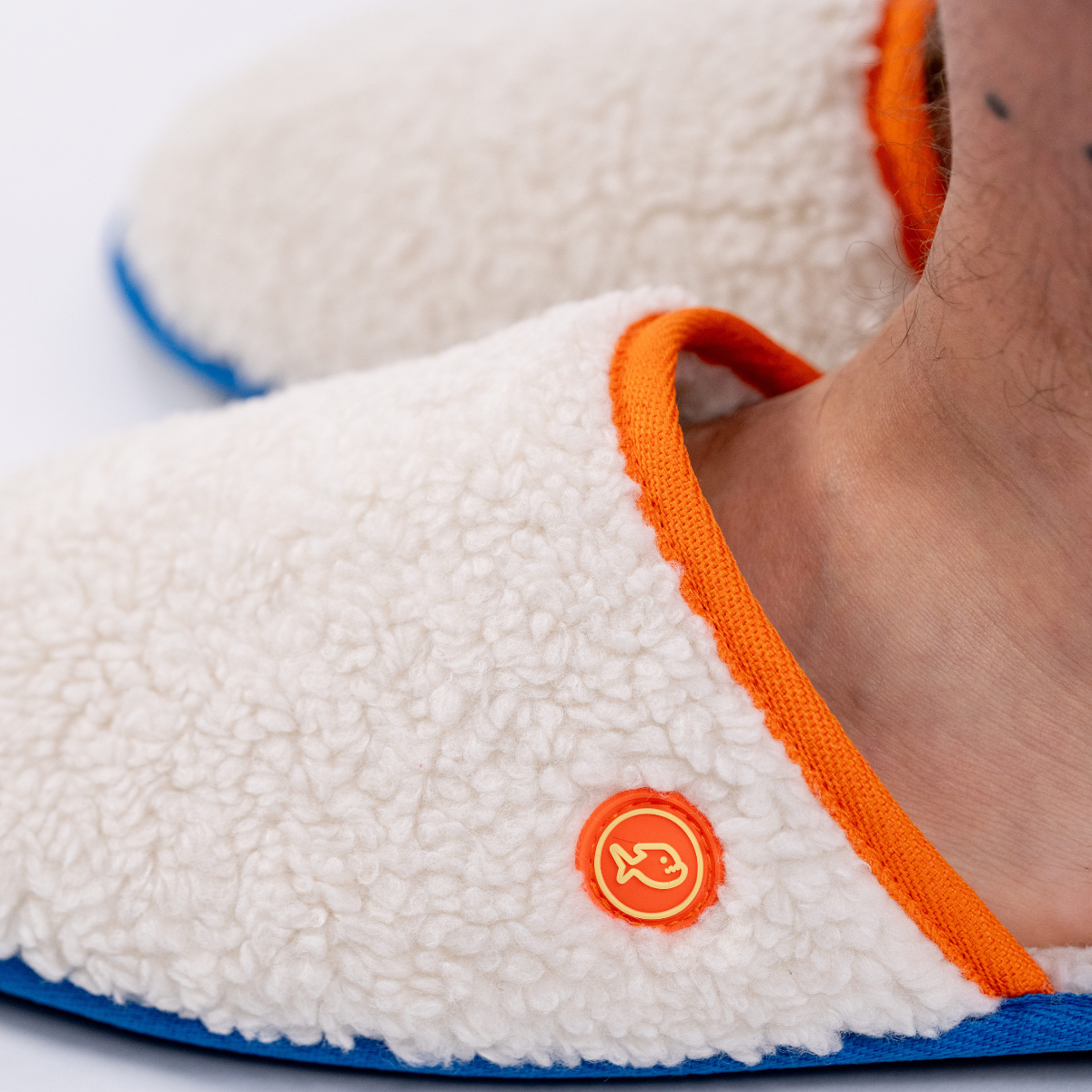 Orange Sherpa Slippers
