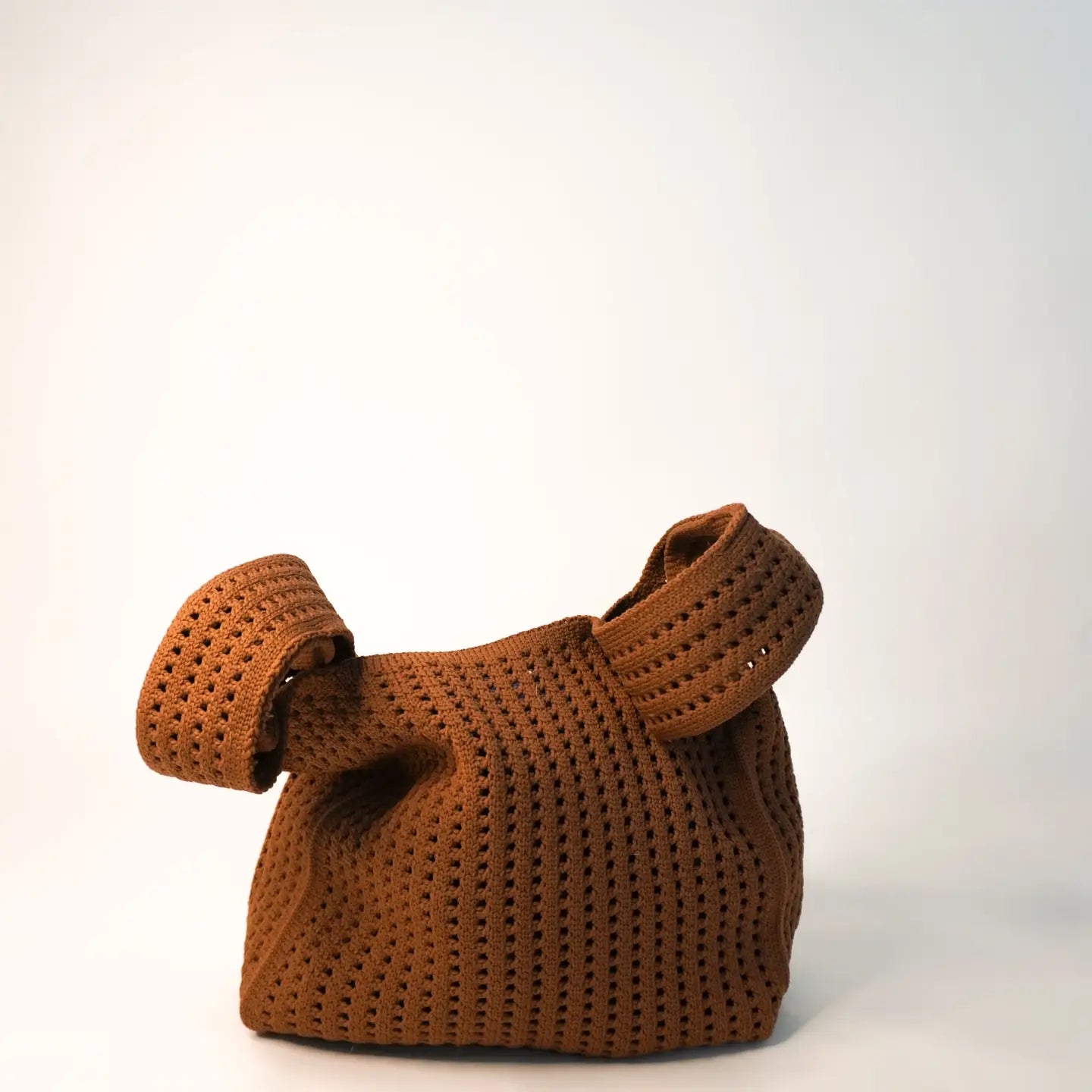 Brown Crochet Handbag