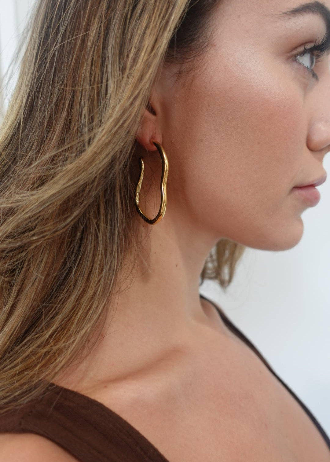 Orah Gold Plated Curved Hoop