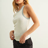 Contrasted Tank Top