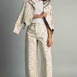 Polka Dot High Neck Jacket
