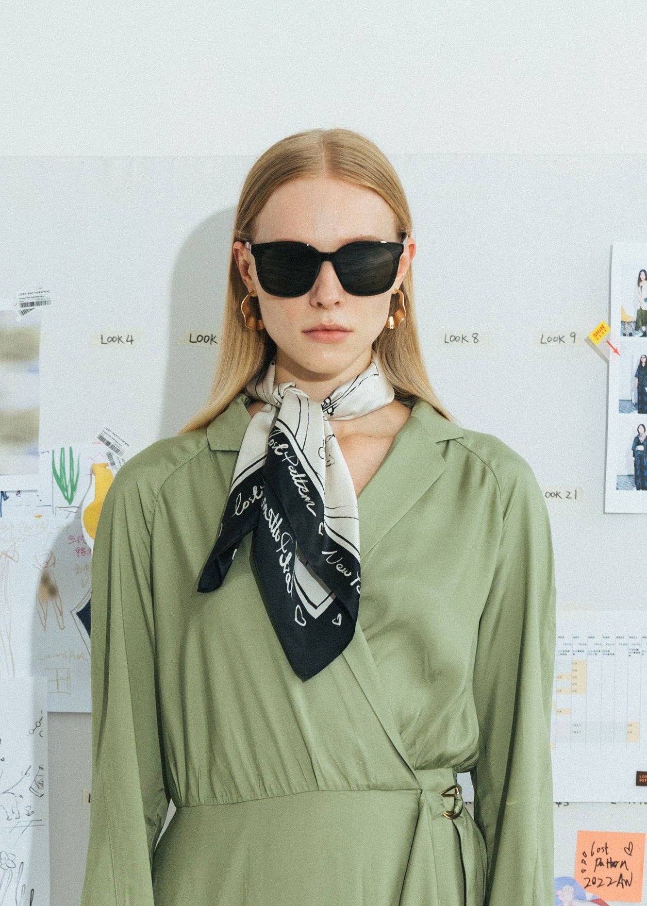New York in Sketches Silk Scarf