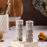 Beatrix Sculpted Marble Salt & Pepper Mills
