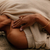 Calista Cuff Bracelet | Gold Slim Wavy Open Cuff