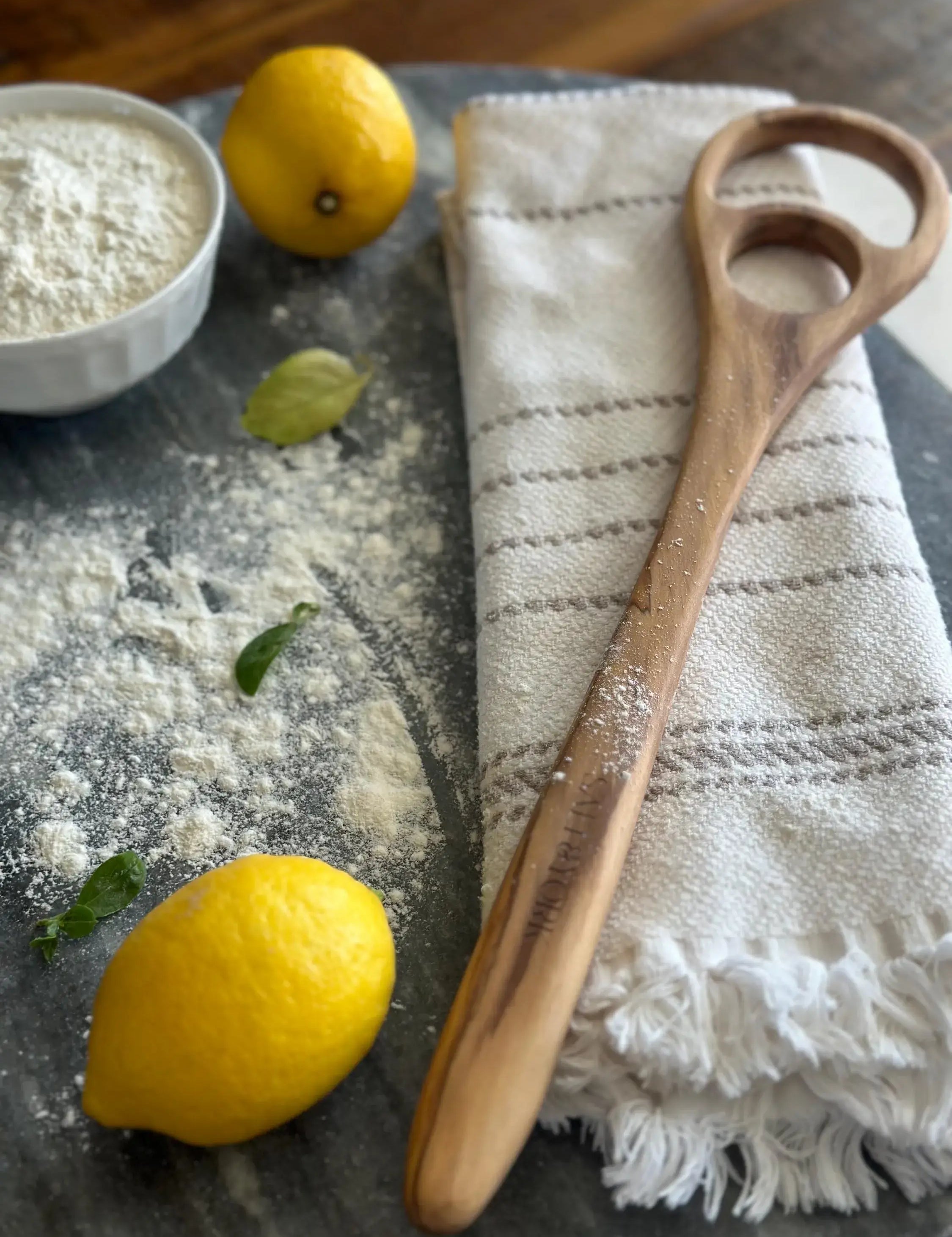 Large Acacia Wood Dough Hook or Dough Whisk