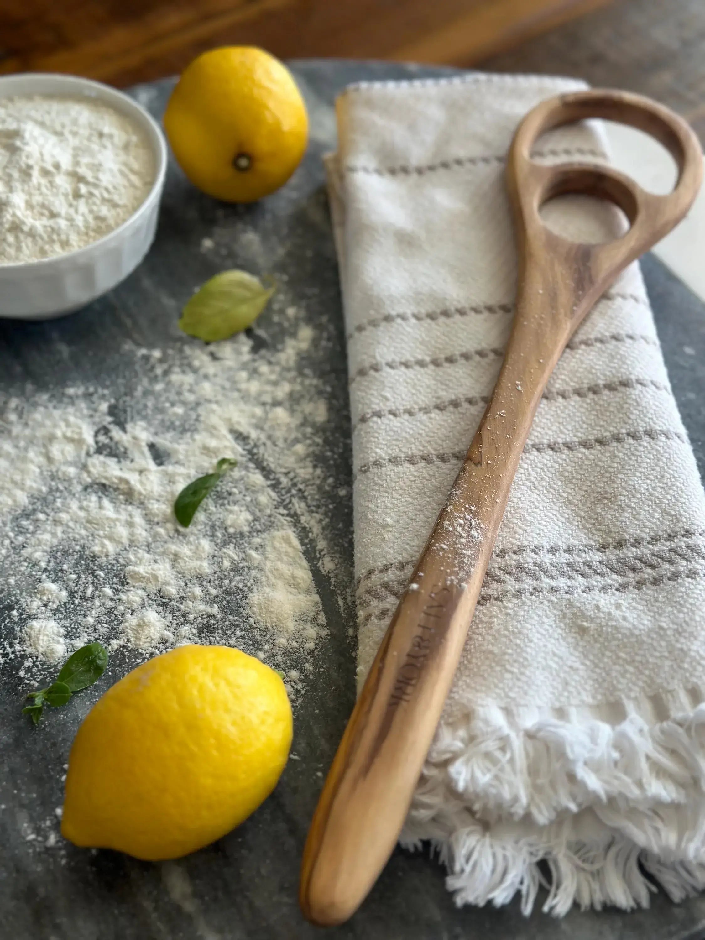 Large Acacia Wood Dough Hook or Dough Whisk