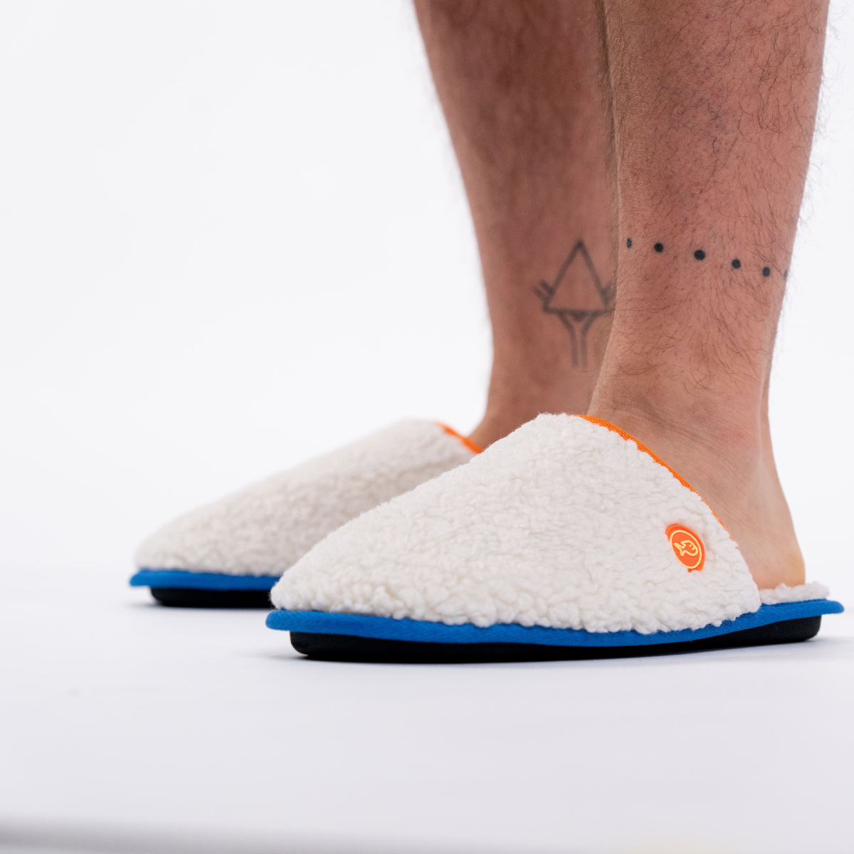Orange Sherpa Slippers