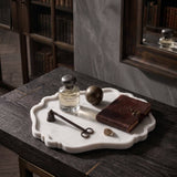 Cascade Scalloped Marble Tray