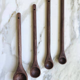 Handcrafted Walnut Wood Long Handle Measuring Spoons Set