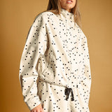 Polka Dot High Neck Jacket