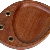 Mango Wood & Metal Taper Holder with Tray