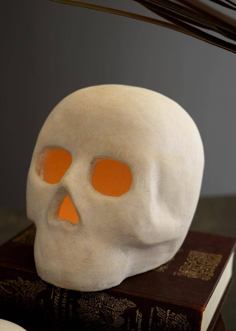 Cement Halloween Skull