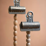 Wood Beaded Stand With Clip