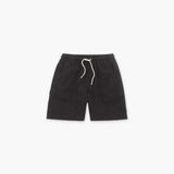 Black Cargo Linen Shorts