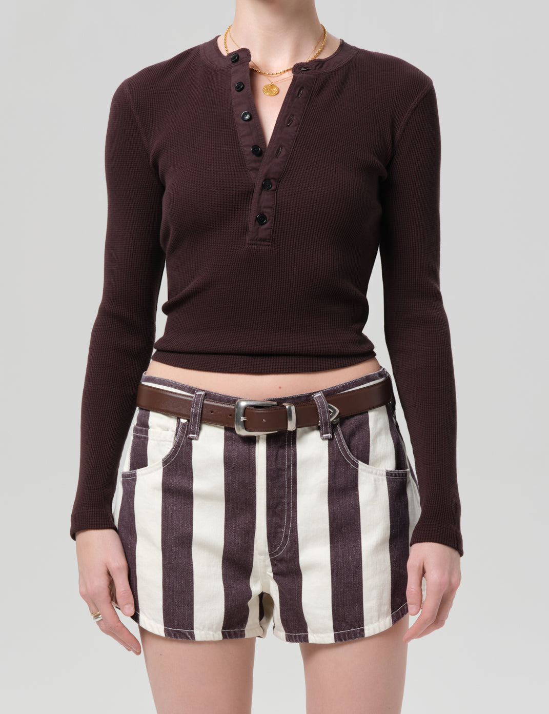 Drea Waffle Henley