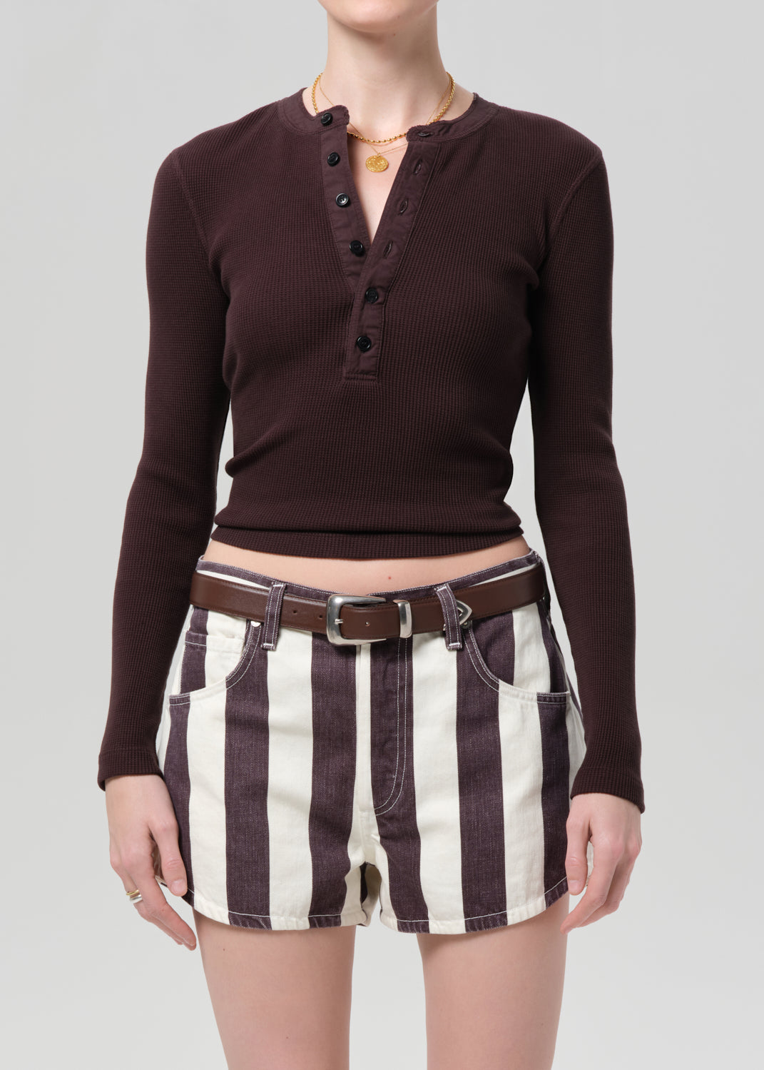 Drea Waffle Henley