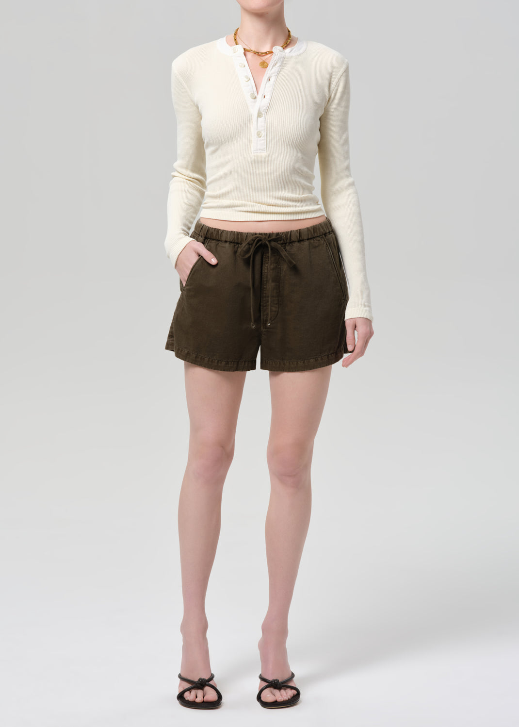 Drea Waffle Henley