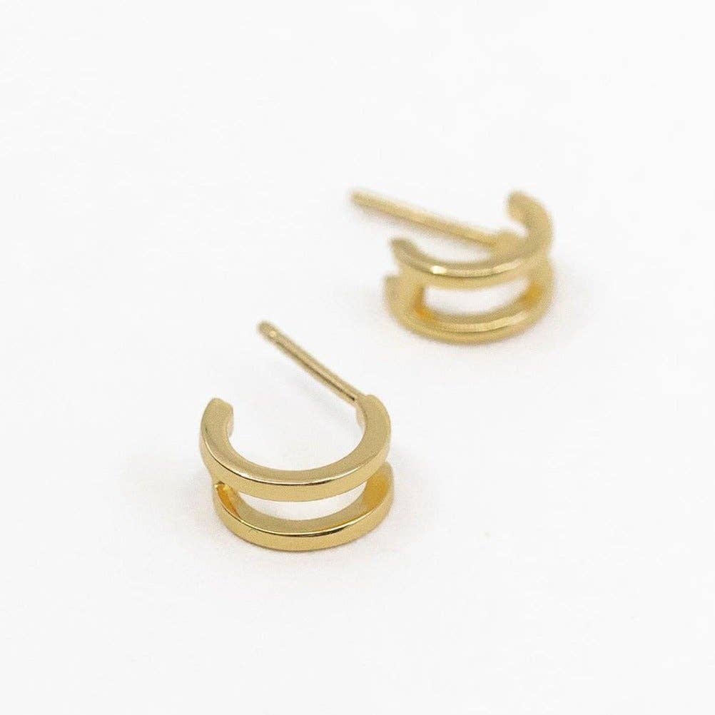 Illusion Huggie Hoops