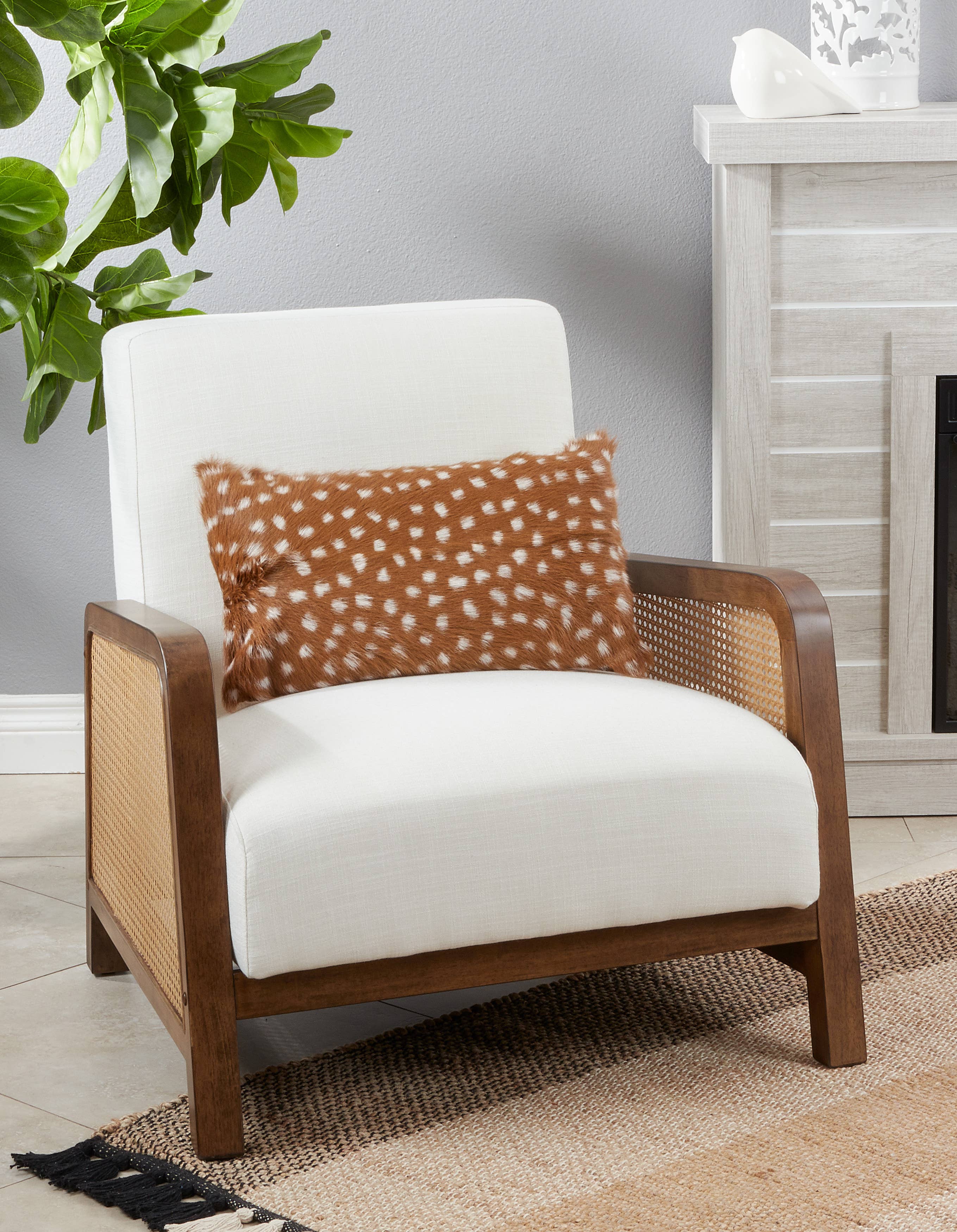 Deer Spot Goat Fur Pillow